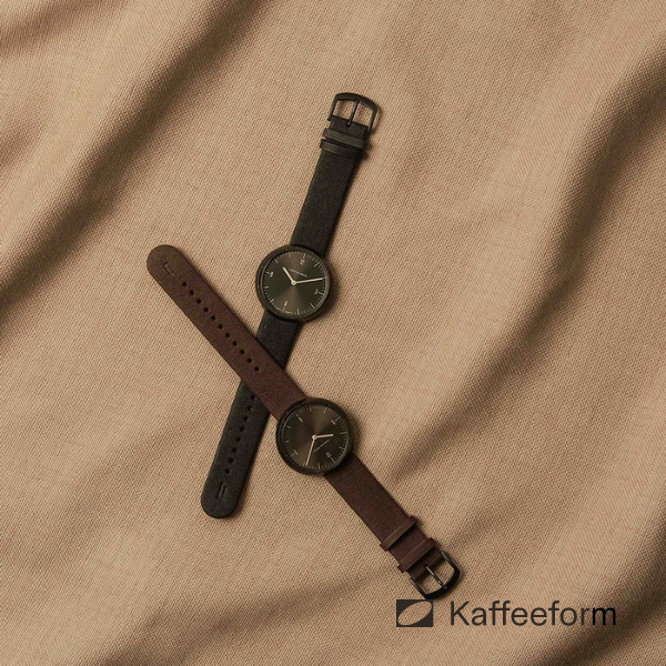 Kaffeeform Armbanduhr mit Gehäuse aus recyceltem Kaffeesatz 3